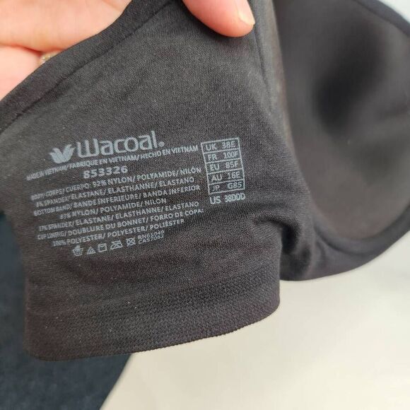 Wacoal Women's Flawless Comfort Contour Bra Style 853326 Black Size 38DDD Wired - Picture 10 of 10